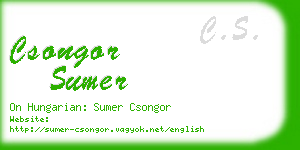 csongor sumer business card